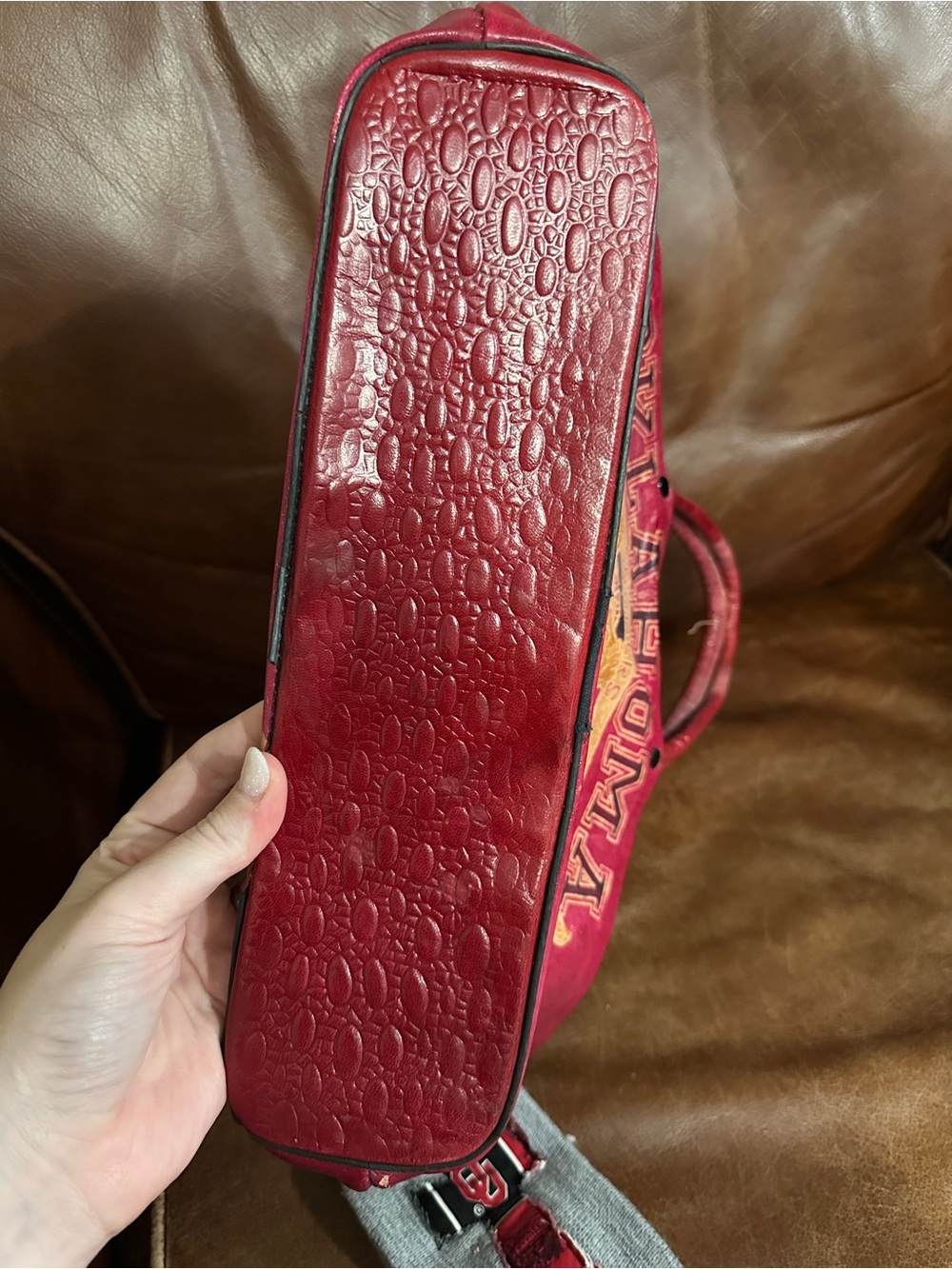 Oklahoma Sooners Leather Bag/Purse - Picture 4 of 7